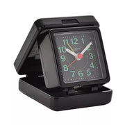 Wm Widdop Quartz Travel Alarm Clock - Black Foldable Case