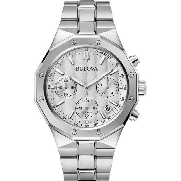 Bulova Classic Chronograph Mens 44mm 262khz Quartz Watch 96B408