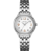 Bulova Ladies Crystals Quartz Bracelet Watch 96L212