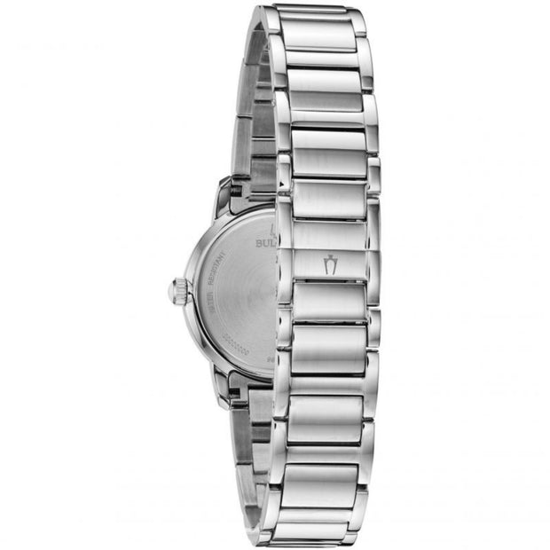 Bulova Ladies Mother Of Pearl Diamond Quartz Bracelet Watch 96P194