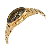 Bulova Curv Chronograph Mens Gold Bracelet Watch 97A144
