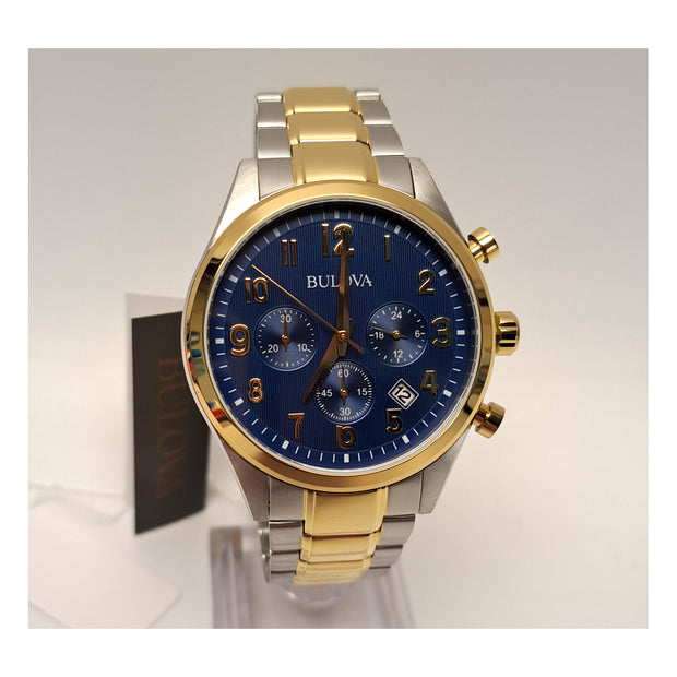 Bulova Chronograph Mens Two-Tone Watch Watch 98B346