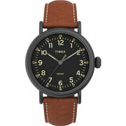 Timex Indiglo Standard Mens Brown Leather Strap Watch TW2U58600