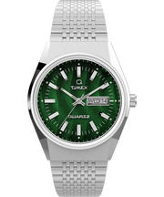 Timex Q Timex Reissue Falcon Eye 38mm Green Dial Stainless Steel Watch TW2U95400