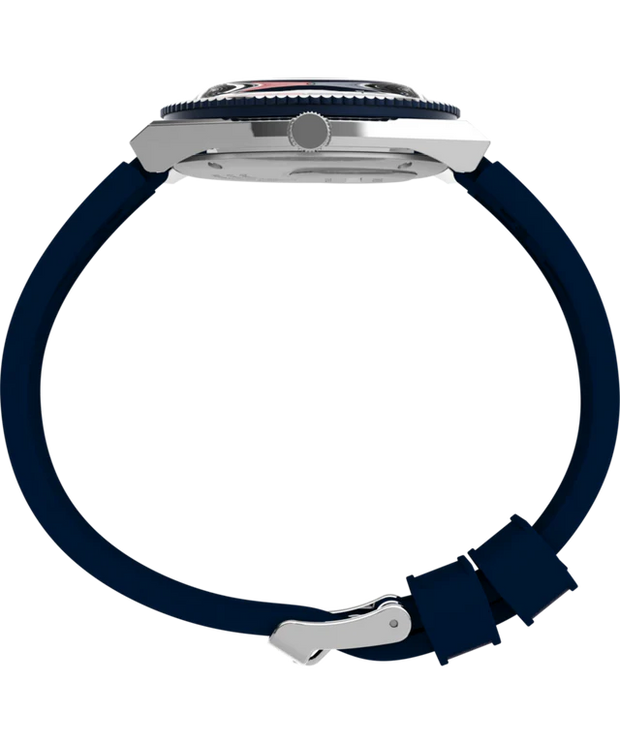 Timex Q Timex 38mm Blue Rubber Strap Watch TW2V32100