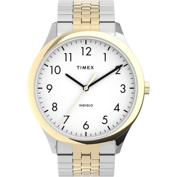 Mens Timex Indiglo Easy Reader Expandable Bracelet Watch TW2U40000