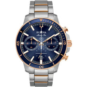 Bulova Marine Star Mens Diver Blue Dial Chronograph Watch 98B301