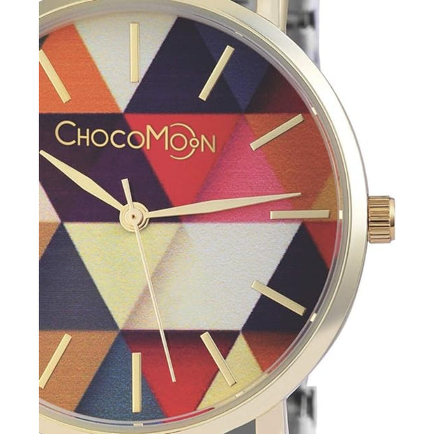 Chocomoon Geometric Ladies Multi-Coloured Expandable Strap Watch CC-2017-01