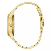 Bulova Mens Gold Tone Automatic Open Heart Stainless Steel Watch 97A168